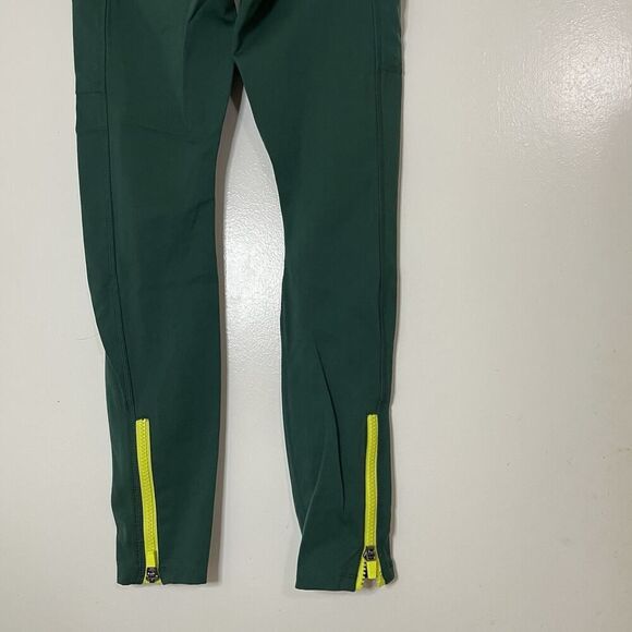 Fabletics trinity green scuba ankle zip high waist side pocket leggings small - Picture 5 of 8